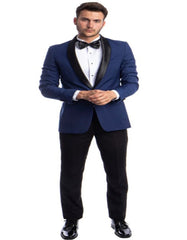 Blue Prom Suit - Blue Homecoming Outfits For Guys Skinny Fit Tuxedo for Prom Blue