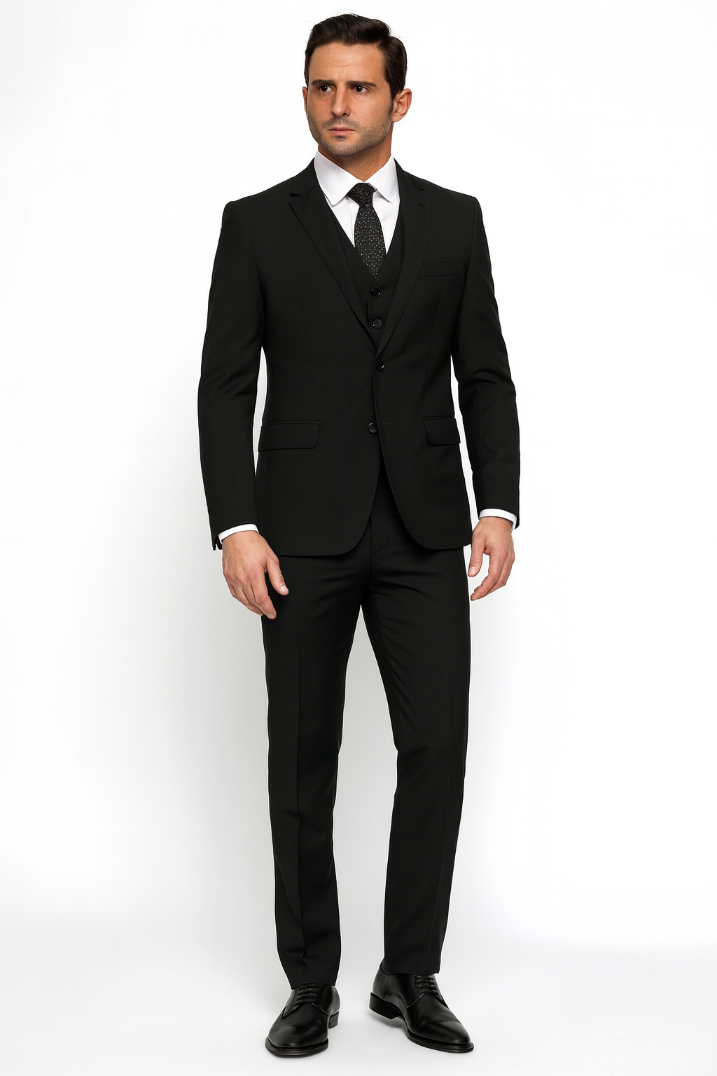 Extra Slim Fit Suit Mens Slim Fit Suit - Fitted Suit - Skinny Suit Black Tapered Fitted European Cut Suit