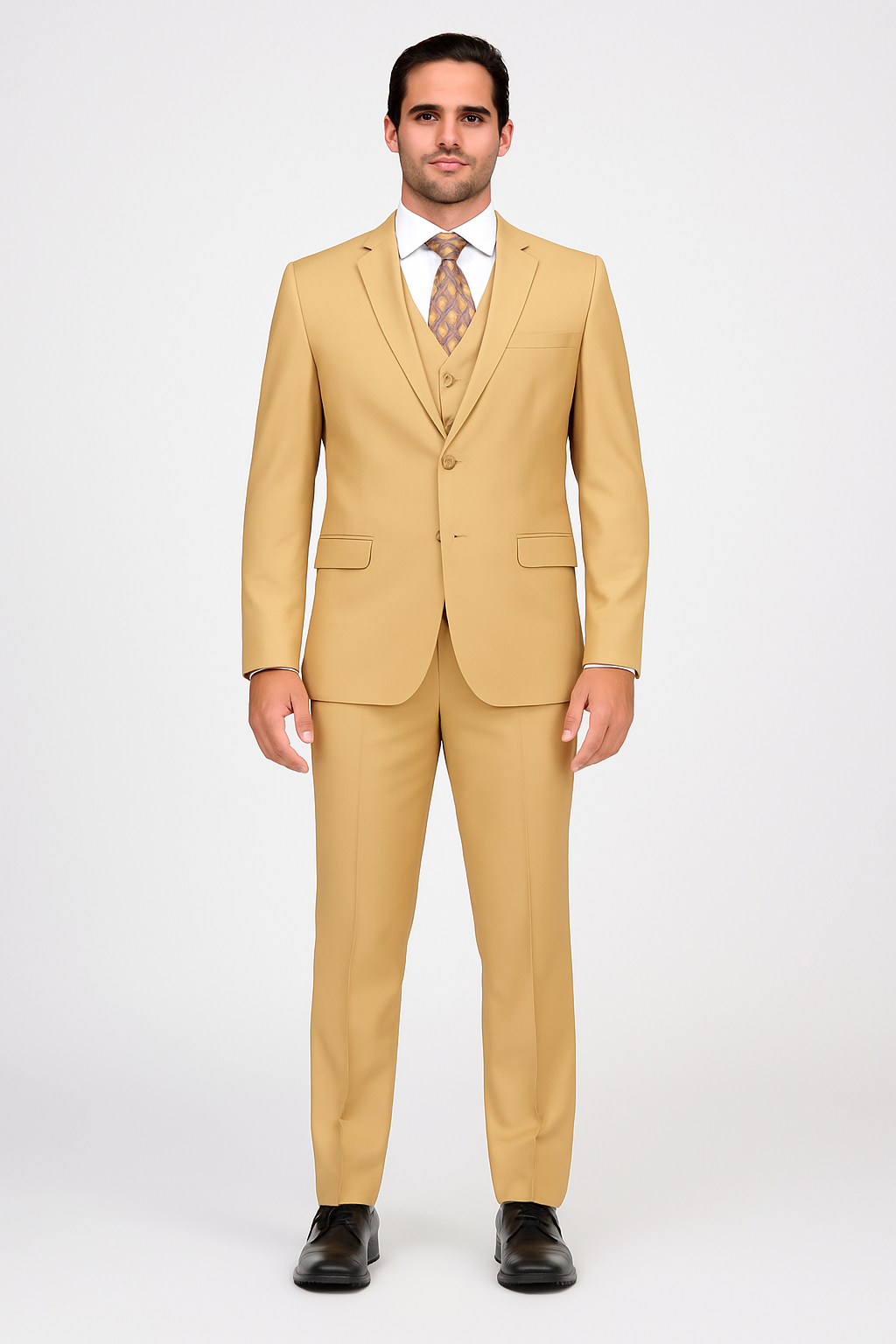 Extra Slim Fit Suit Mens Slim Fit Suit - Fitted Suit - Skinny Suit Camel Tapered Fitted European Cut Suit