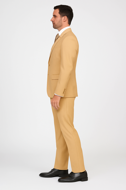 Extra Slim Fit Suit Mens Slim Fit Suit - Fitted Suit - Skinny Suit Camel Tapered Fitted European Cut Suit