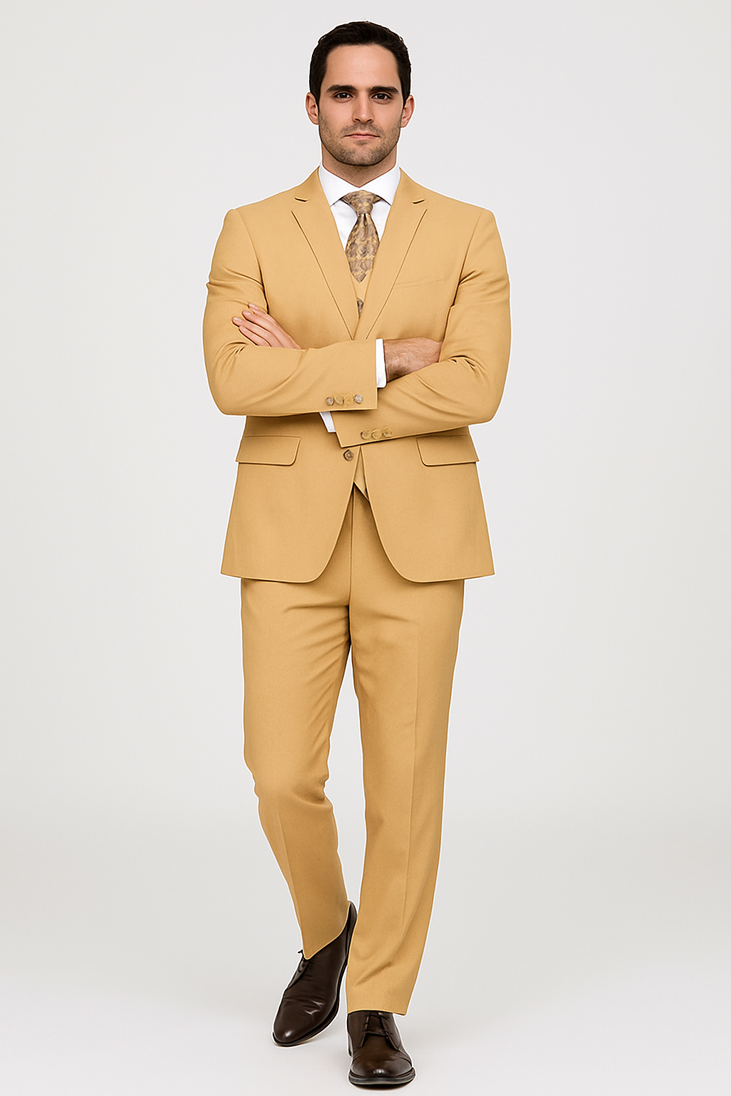 Extra Slim Fit Suit Mens Slim Fit Suit - Fitted Suit - Skinny Suit Camel Tapered Fitted European Cut Suit