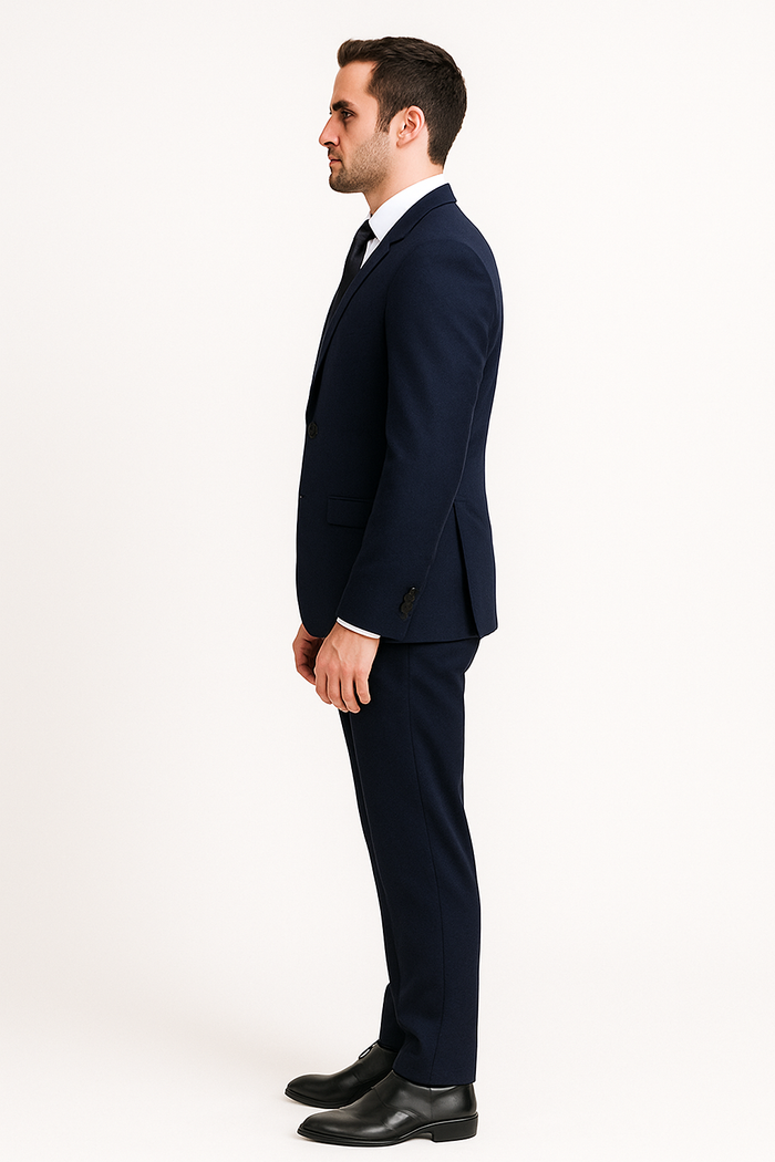 Extra Slim Fit Suit Mens Slim Fit Suit - Fitted Suit - Skinny Suit Navy Tapered Fitted European Cut Suit