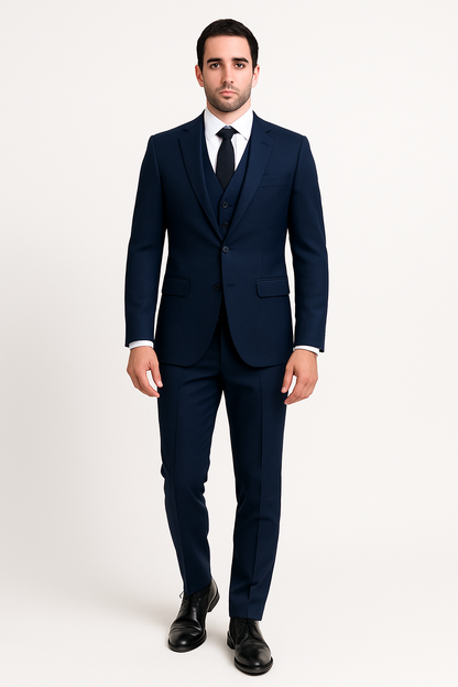 Extra Slim Fit Suit Mens Slim Fit Suit - Fitted Suit - Skinny Suit Navy Tapered Fitted European Cut Suit