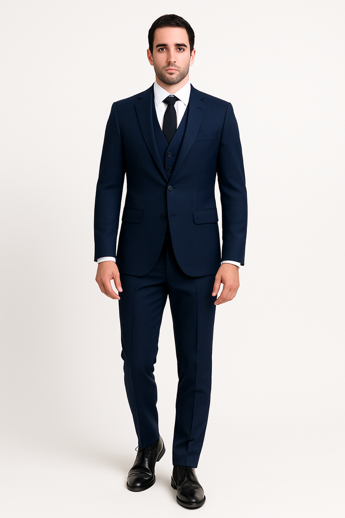 Extra Slim Fit Suit Mens Slim Fit Suit - Fitted Suit - Skinny Suit Navy Tapered Fitted European Cut Suit