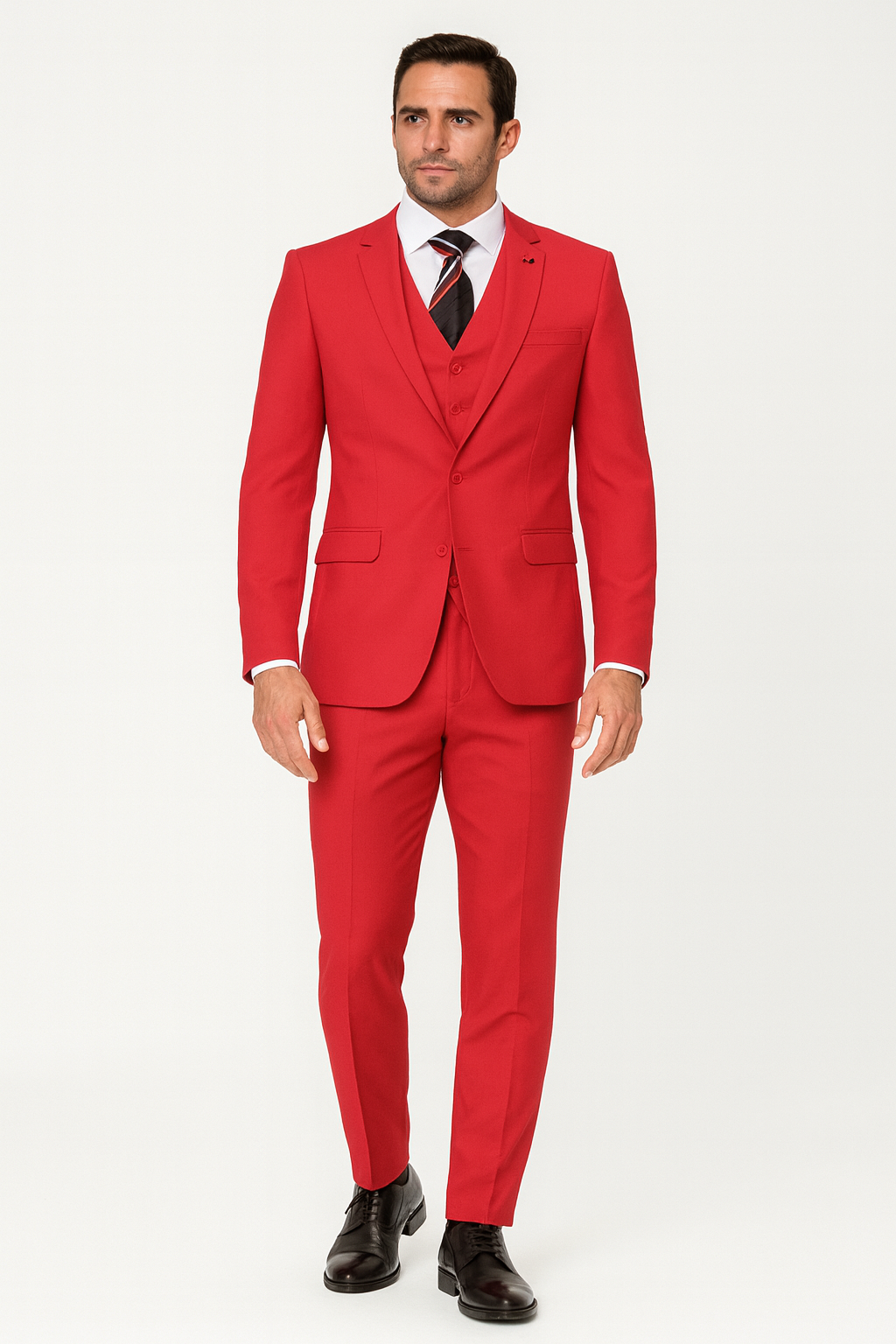 Extra Slim Fit Suit Mens Slim Fit Suit - Fitted Suit - Skinny Suit Red Tapered Fitted European Cut Suit
