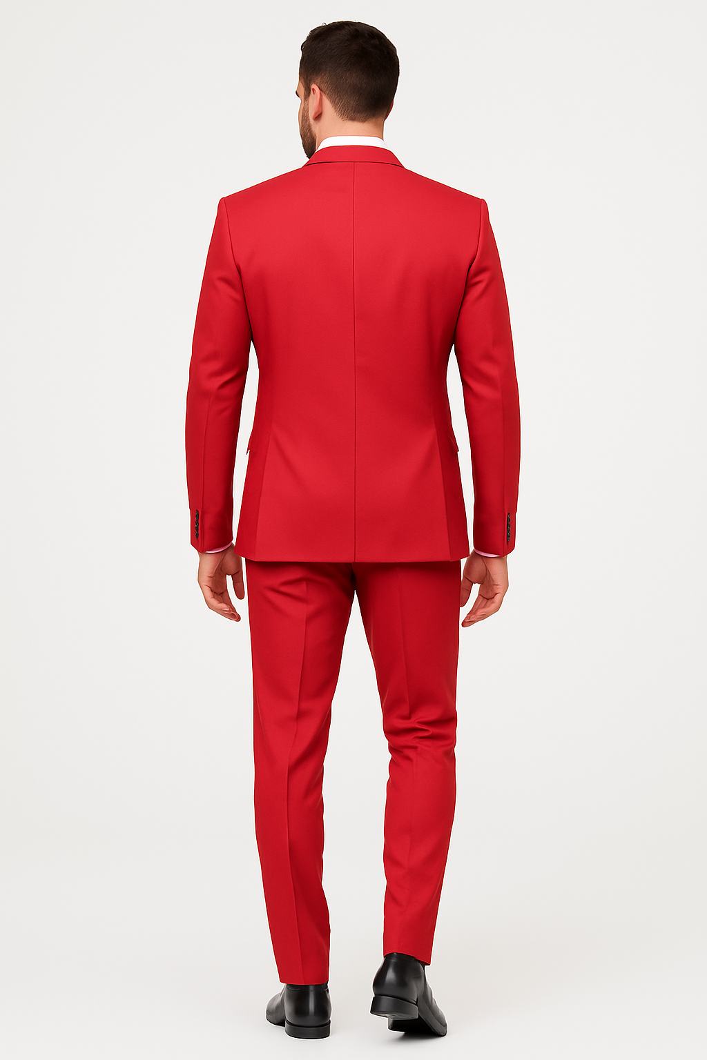 Extra Slim Fit Suit Mens Slim Fit Suit - Fitted Suit - Skinny Suit Red Tapered Fitted European Cut Suit