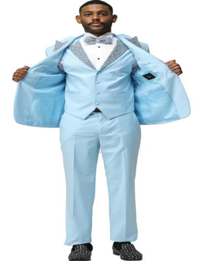 34 Sky Blue Prom Tuxedo