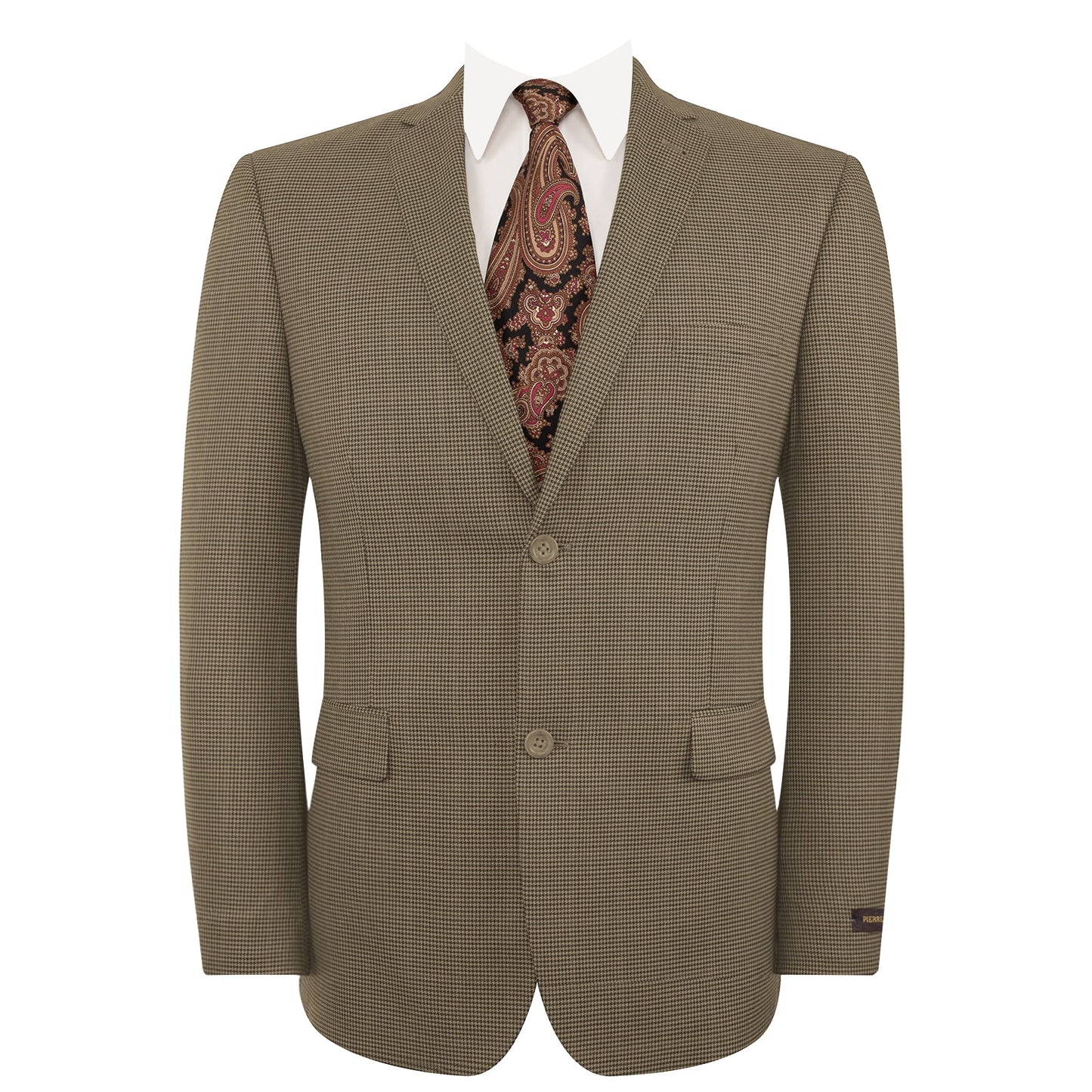 Mens 2 Button Slim Fit Light Brown Blazer