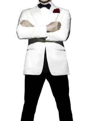 Men’s SPCTR Ivory White Tuxedo Suit – Premium Wedding and Special Occasion Suit