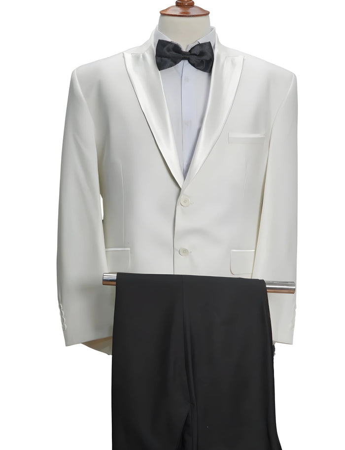 Men’s SPCTR Ivory White Tuxedo Suit – Premium Wedding and Special Occasion Suit