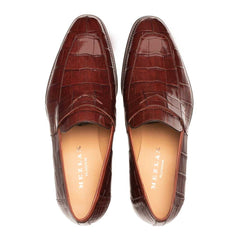 mens-sport-piccolo-genuine-american-alligator-penny-loafer-by-mezlan-made-in-spain-brand - Size: 8