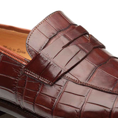 mens-sport-piccolo-genuine-american-alligator-penny-loafer-by-mezlan-made-in-spain-brand - Size: 8