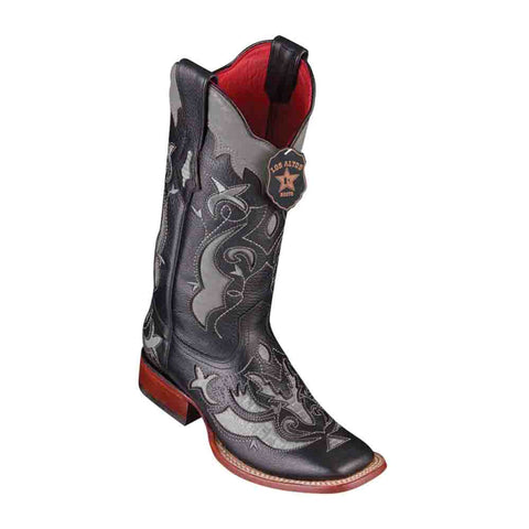 Los Altos Teju Lizard Gray Square Toe Womenƒ??s Boot