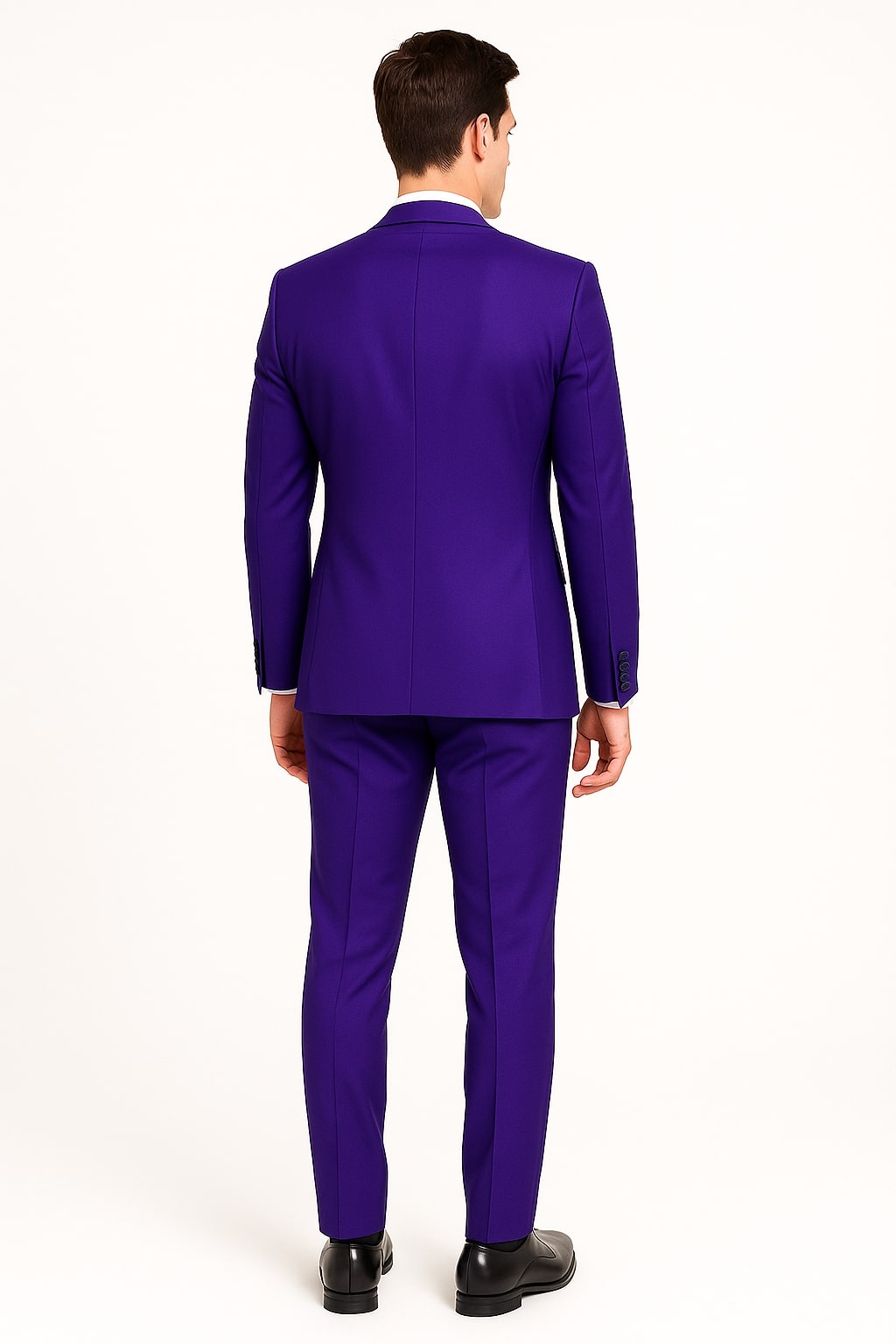 Purple Tuxedo Suit for Men  Stylish Two-Piece Prom and Wedding Suit with Matching Satin Lapel