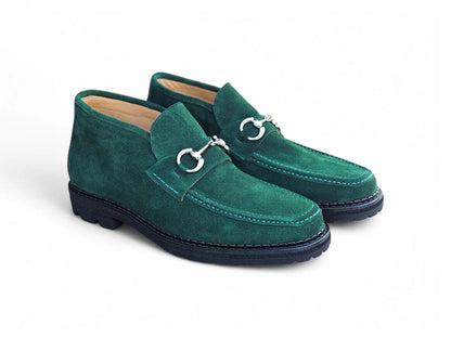 Suede Ankle Boot with Horsebit Carrucci