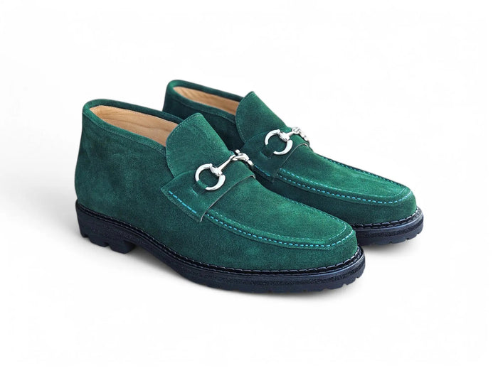 Suede Ankle Boot with Horsebit Carrucci