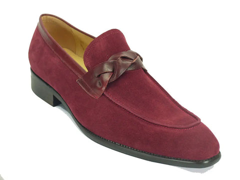 Suede Loafer W/Leather Trim Carrucci