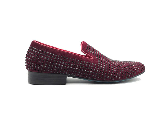 Carrucci Suede Studs Formal Dress Shoes