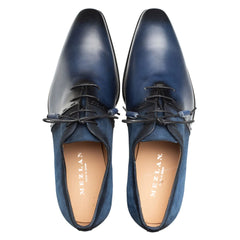 colomer-navy-cobalt-calf-suede-oxford-shoes-by-mezlan-made-in-spain-brand - Size: 8
