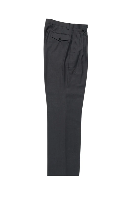 Tiglio Luxe Gray Wide Leg, Pure Wool Dress Pants 2576 TIG1008