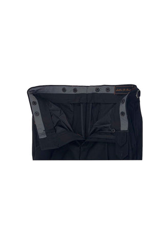 Tiglio Luxe Black Semi-Wide Leg Wool Marbella Dress Pants TIG1001