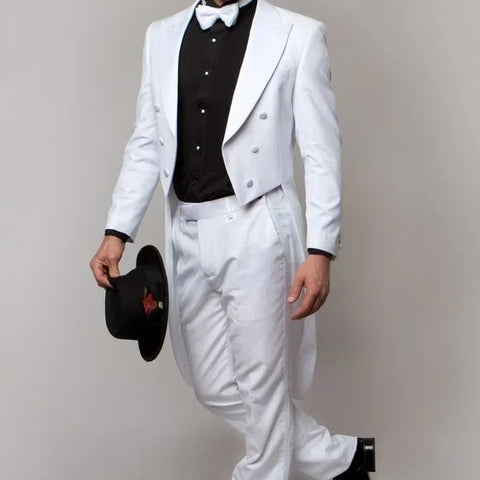 Bryan Michaels Tail Tuxedo, White - Men's Tuxedo USA