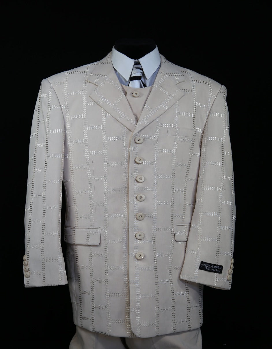 Tan Zoot Suit - Champaign Tan Pattern - Men's Tuxedo USA