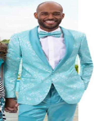 Turquoise Suit - Mens Teal Suit - Light Blue Suit - Men's Tuxedo USA