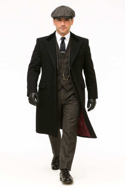 Mens Costume Thomas Shelby Suit & Overcoat