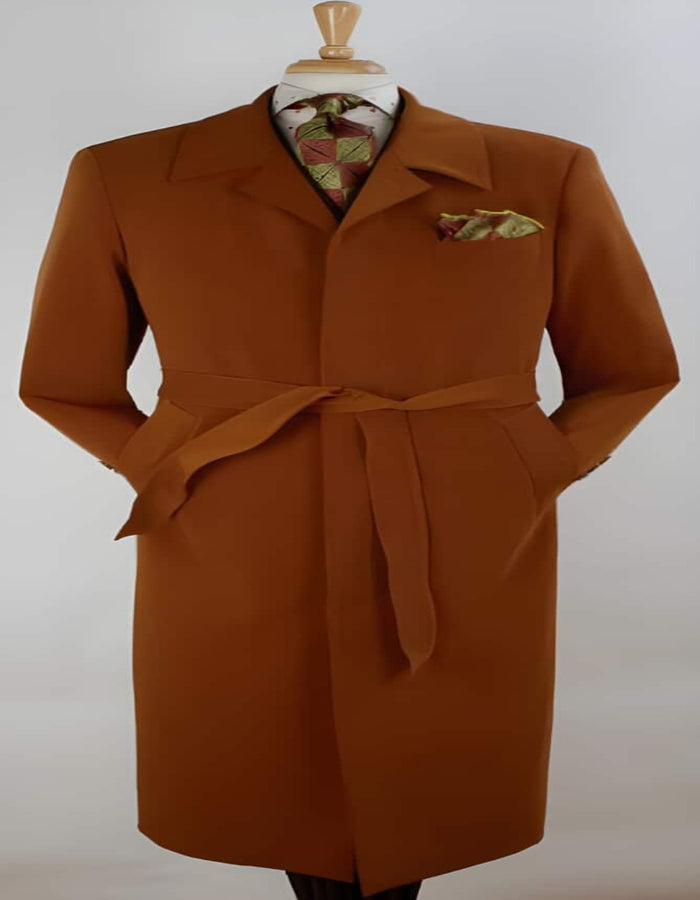 Mens Full Length Length Top Coat - Copper - Men's Tuxedo USA