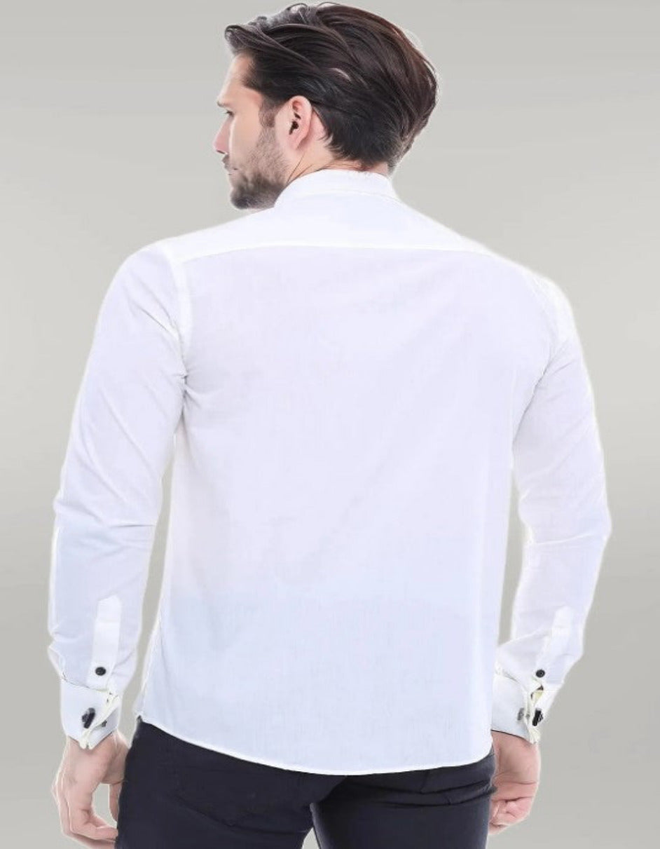 Cream Tuxedo Shirt
