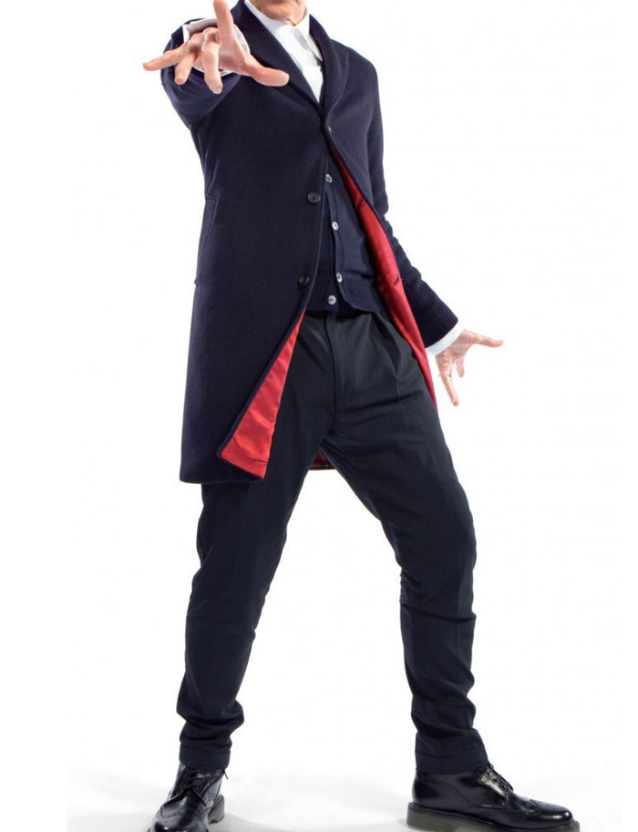 Men’s Twelfth Doctor Who Cosplay Coat – Peter Capaldi Inspired Long Jacket