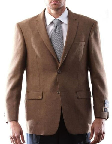 Brand: Caravelli Collezione Suit - Caravelli Suits - Caravelli italy moda Italia Style Light Brown Men's 2 Buttons Cashmere Sport Coat