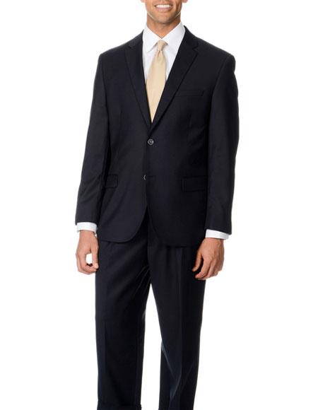 Brand: Caravelli Collezione Suit - Caravelli Suit - Caravelli italy Caravelli Men's Dark Navy Blue  2 Button Double Vent Suit