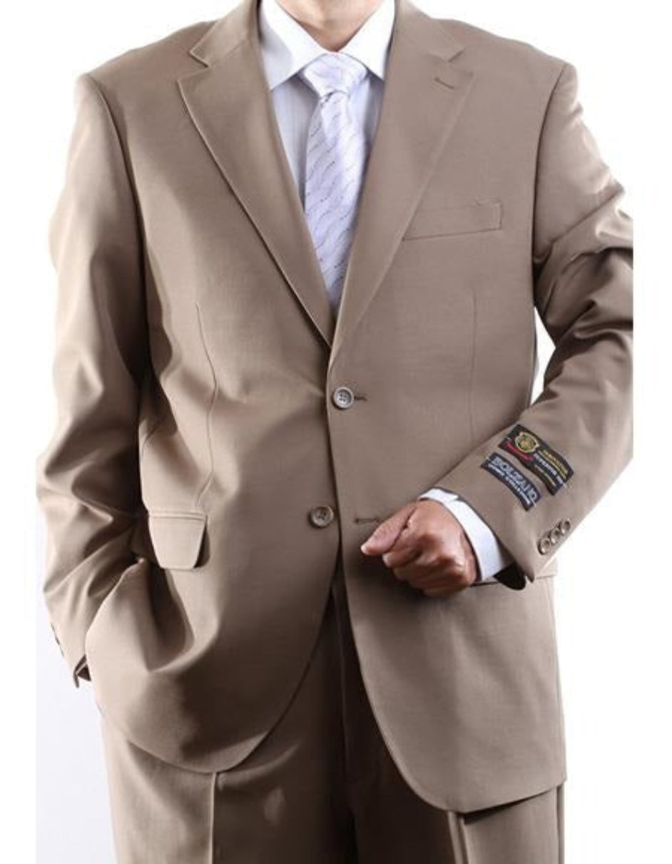 Bolzano Men's 2 Button 100% Polyester Fully Lined Dress Suit