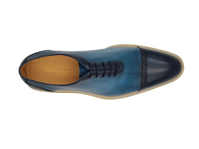 Carrucci Two Tone Cap toe Calfskin Oxford