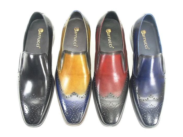 Carrucci Two Tone Leather Loafer