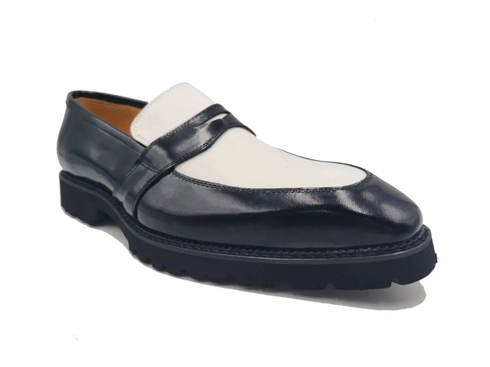 Carrucci Two Tone Patent Leather Penny Loafer