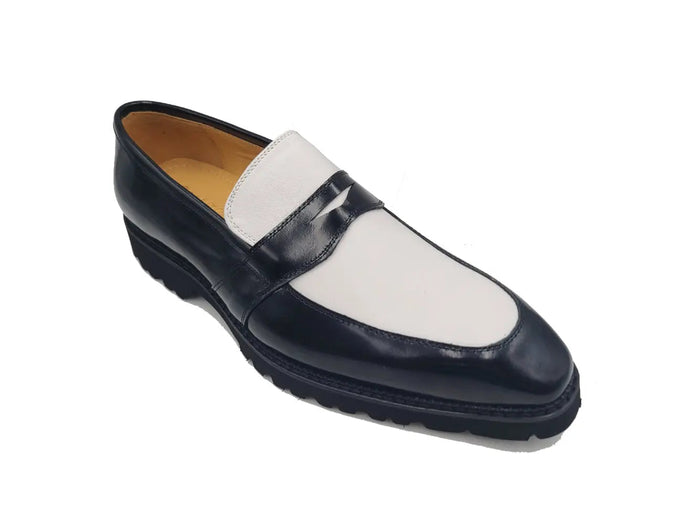 Carrucci Two Tone Patent Leather Penny Loafer