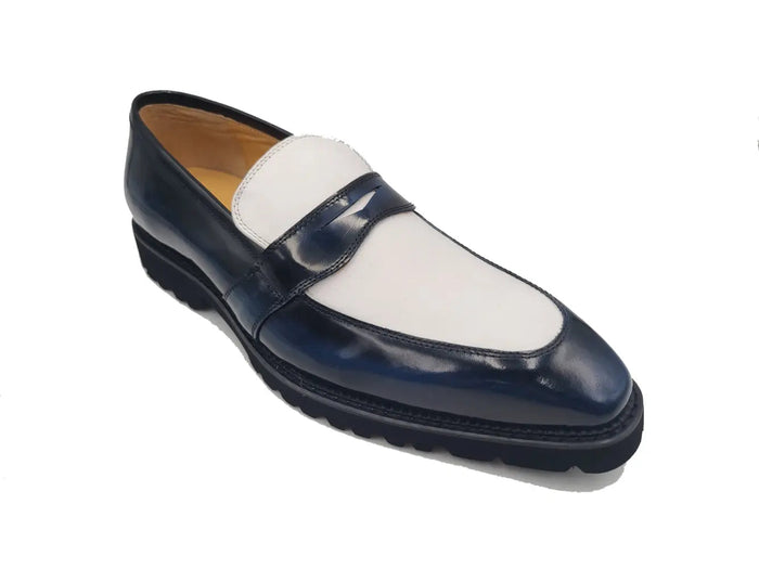 Carrucci Two Tone Patent Leather Penny Loafer