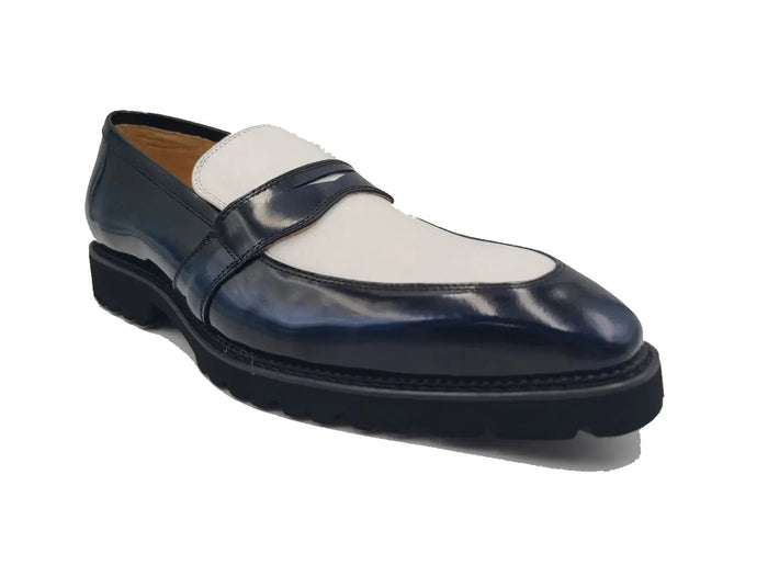 Carrucci Two Tone Patent Leather Penny Loafer