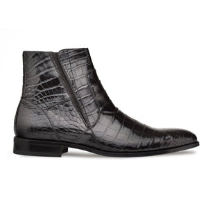 Mezlan Belucci Alligator Zipper Boots Black (3663-J)