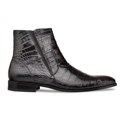 Mezlan Belucci Alligator Zipper Boots Black (3663-J)