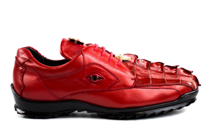 Belvedere Vasco - Red Genuine Alligator Loafer