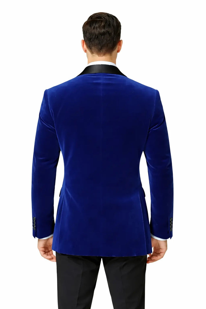 Royal Blue Dinner Blazer for Men – Classic Shawl Lapel Formal Jacket