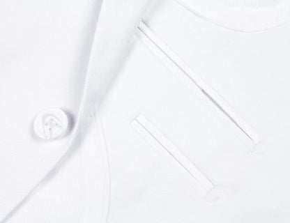 White Wedding Suit For Men - Perfect For Groom - Mens Basic Two Button Classic Fit Suit In White - Men's Tuxedo USA