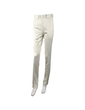 Ivory Tuxedo - Cream Wedding Suit  - Off White Groom  Satin Pants Suit - Men's Tuxedo USA