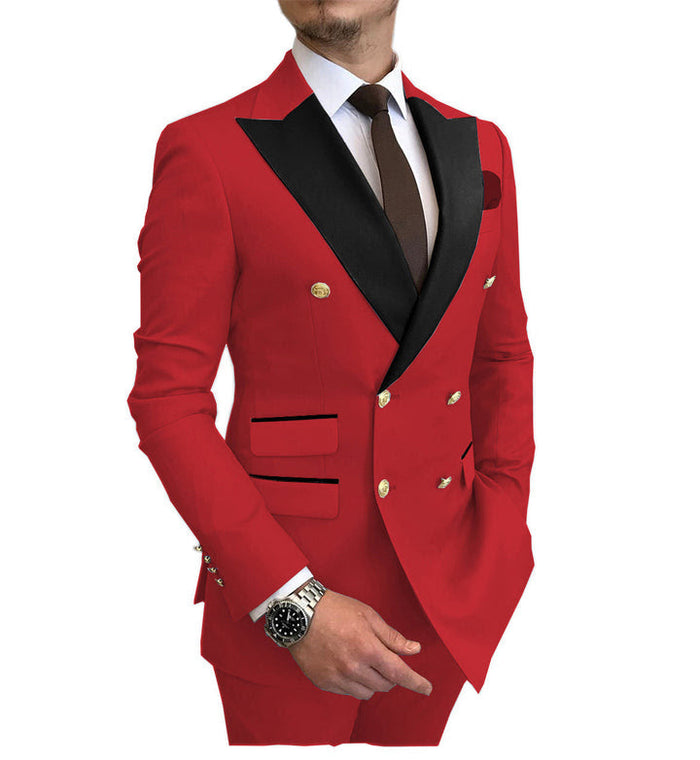 Double Breasted Tuxedo - Double Breasted Suit - "Groom Suit - Groom Tuxedo" - Wedding Suit - Men's Tuxedo USA