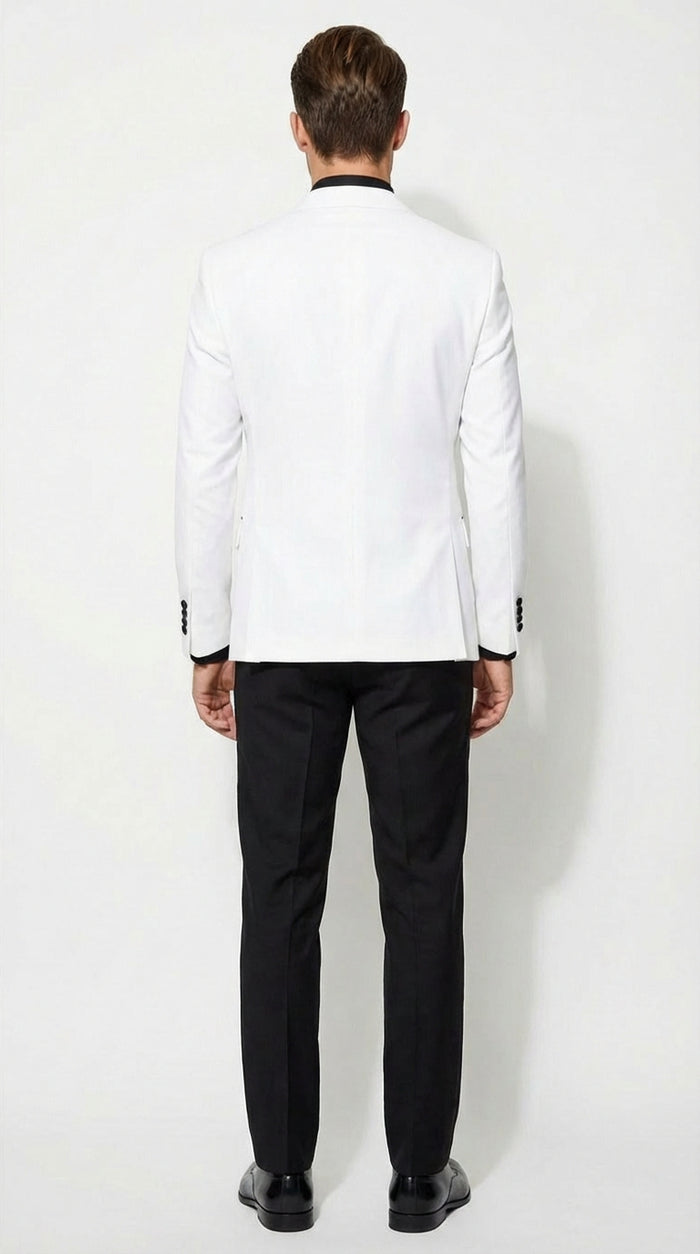 White Double Breasted Blazer