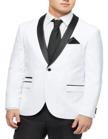 New White West End Slim Fit Tuxedo Set